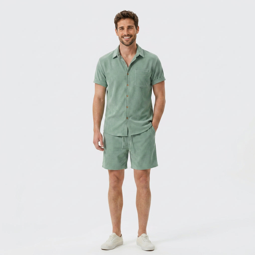 Men Shirt and Shorts Set