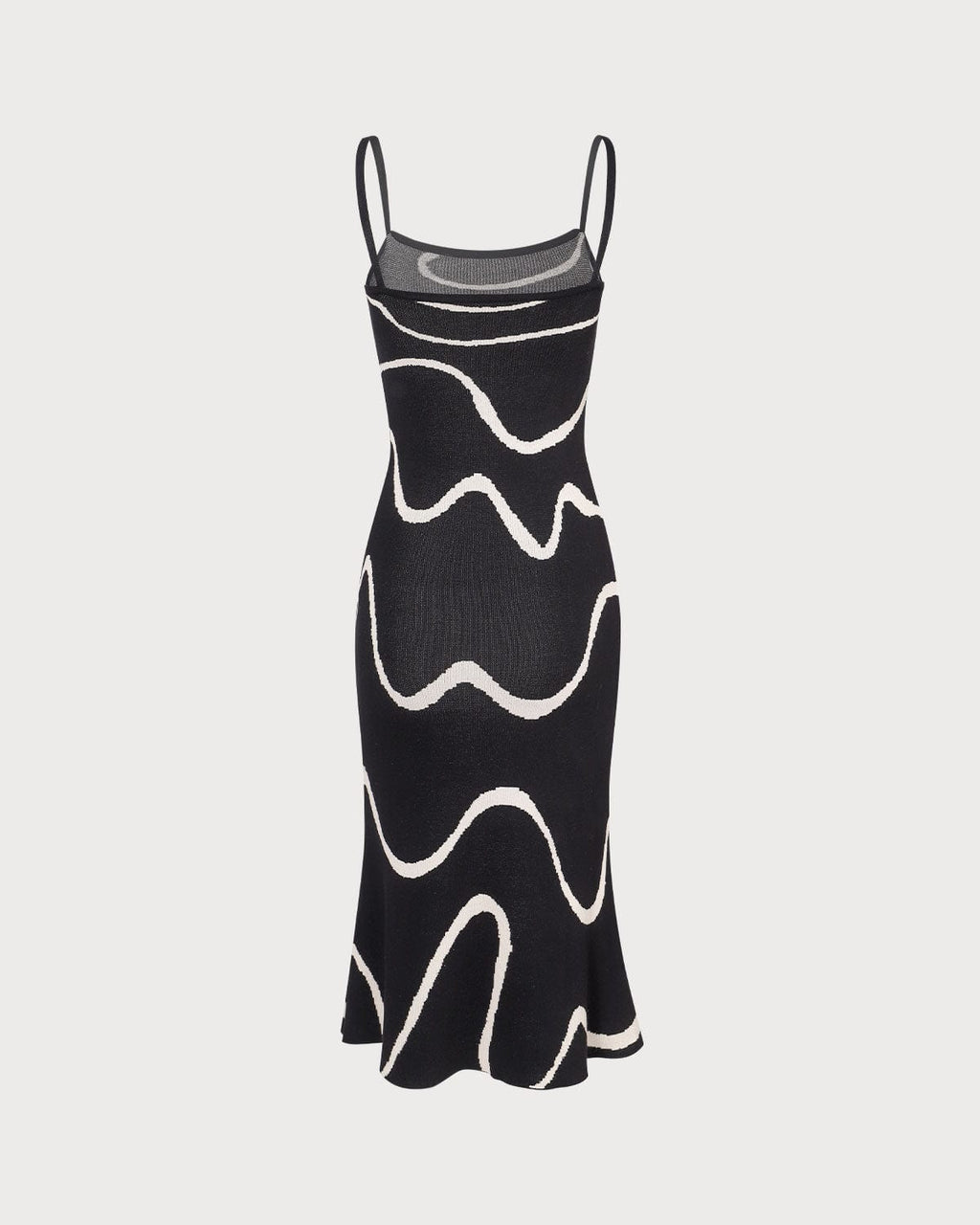 Abstract Knit Midi Dress Women