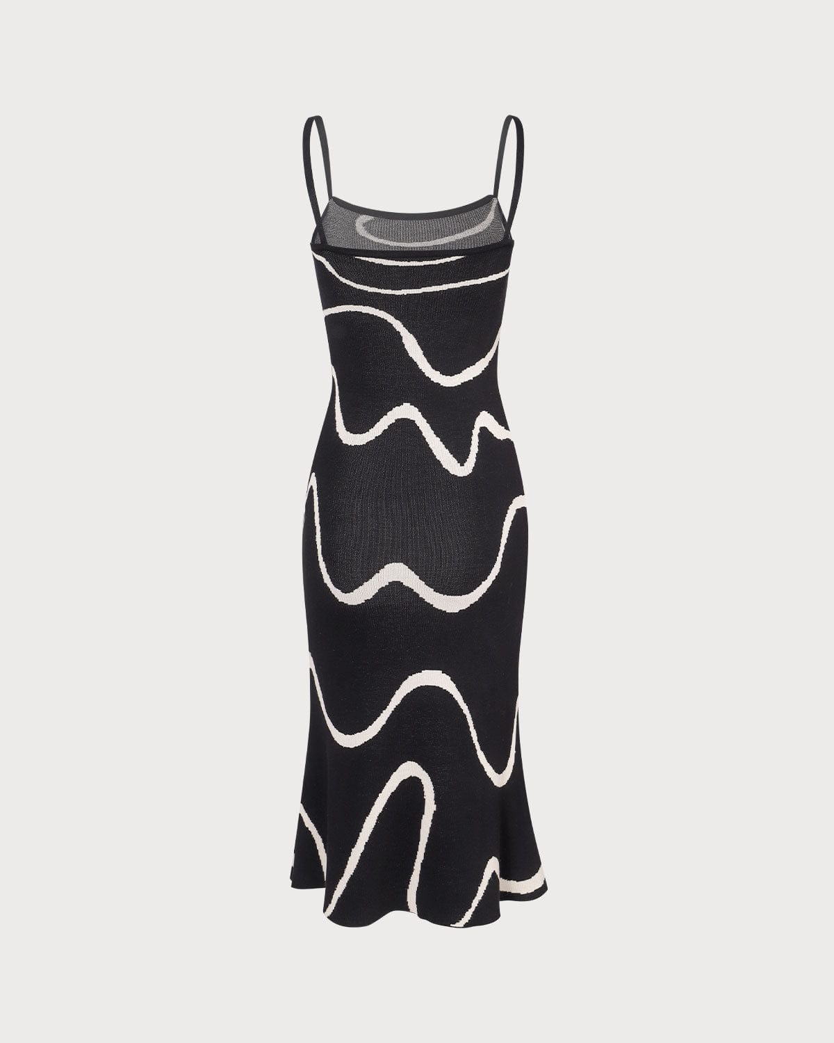 Abstract Knit Midi Dress Women