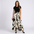Abstract Print Maxi Skirt Women