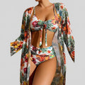 Women Tropical Bikini and Cover Up Set