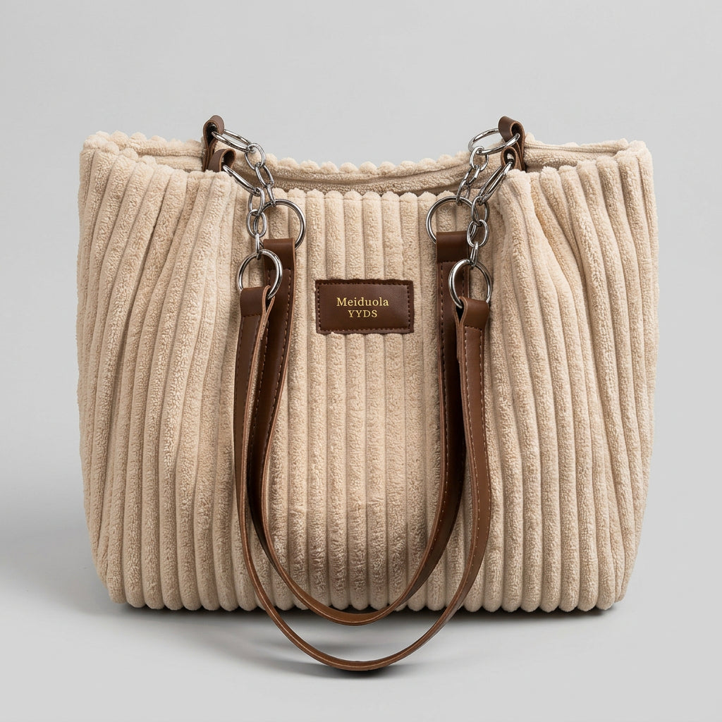 Women Corduroy Tote Bag