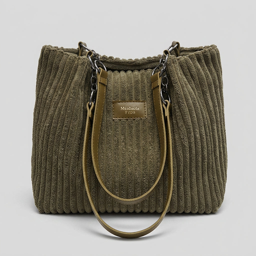 Women Corduroy Tote Bag