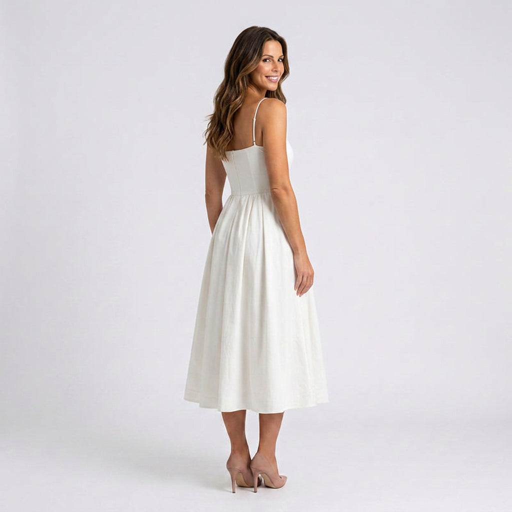 Women Spaghetti Strap Midi Dress